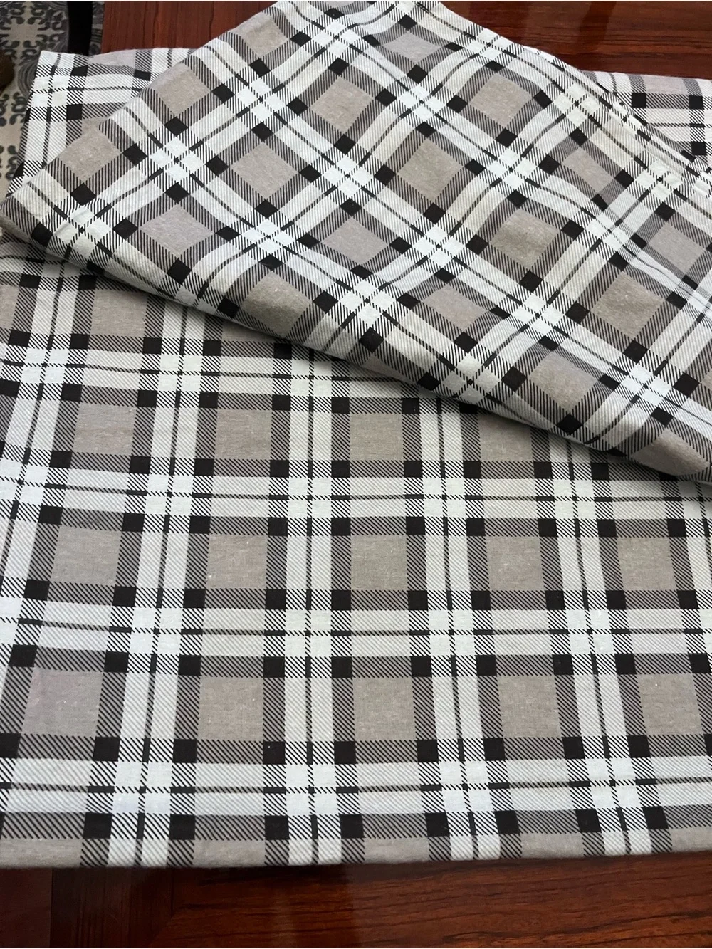 Cuddl Duds Plaid Flannel Flat Sheet- Gray, blue, Black